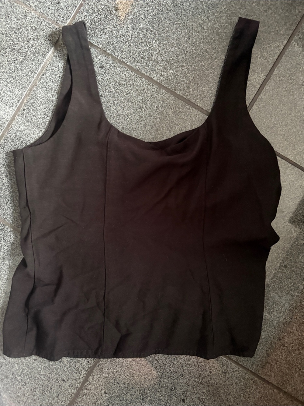 Dynamite Black Square-Neck Tank